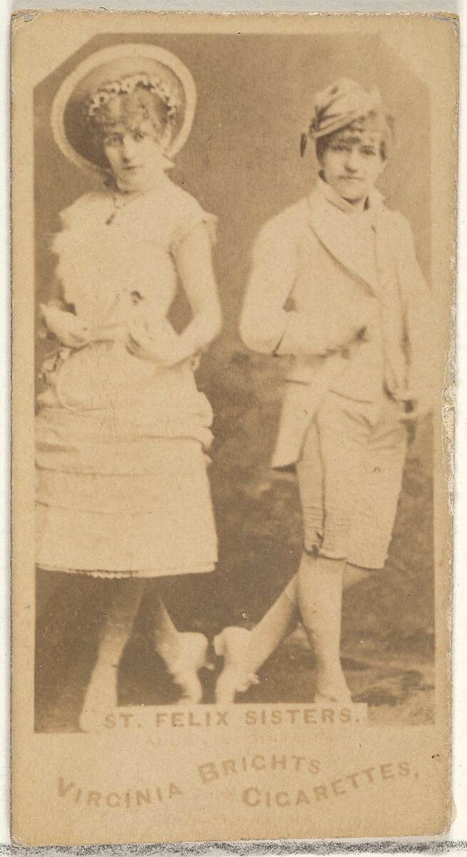 St. Felix Sisters, from the Actors and Actresses series (N45, Type 1) for Virginia Brights Cigarettes, Issued by Allen &amp; Ginter (American, Richmond, Virginia), Albumen photograph 