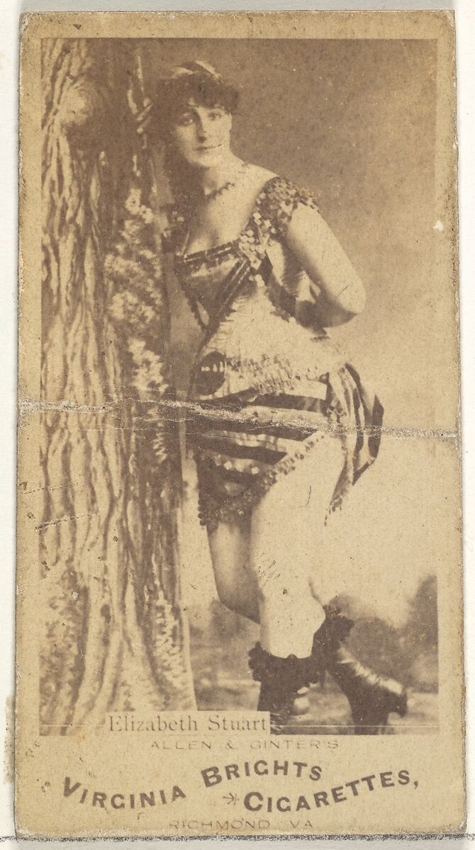 Elizabeth Stuart, from the Actors and Actresses series (N45, Type 1) for Virginia Brights Cigarettes, Issued by Allen &amp; Ginter (American, Richmond, Virginia), Albumen photograph 