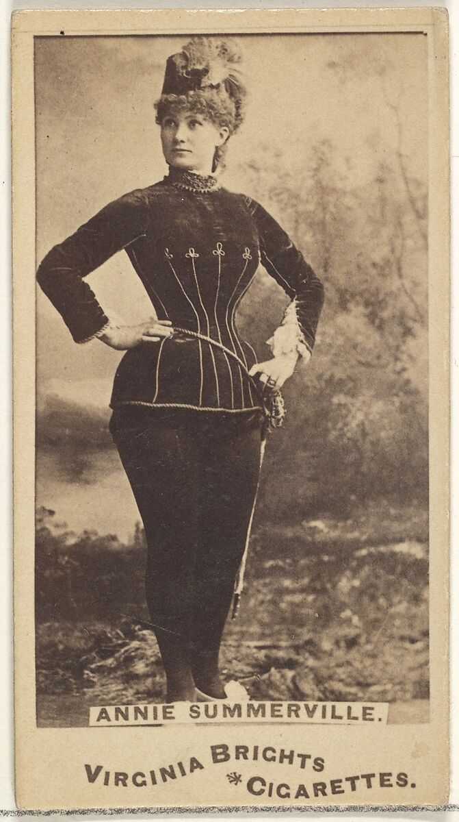 Annie Summerville, from the Actors and Actresses series (N45, Type 1) for Virginia Brights Cigarettes, Issued by Allen &amp; Ginter (American, Richmond, Virginia), Albumen photograph 