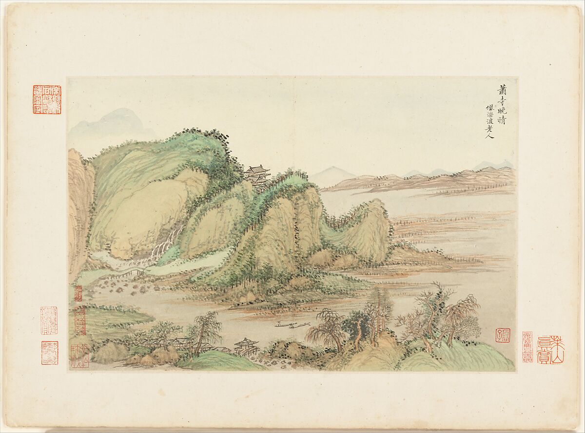 Landscapes after old masters, Wang Hui (Chinese, 1632–1717), Album of twelve leaves; ink and color on paper, China