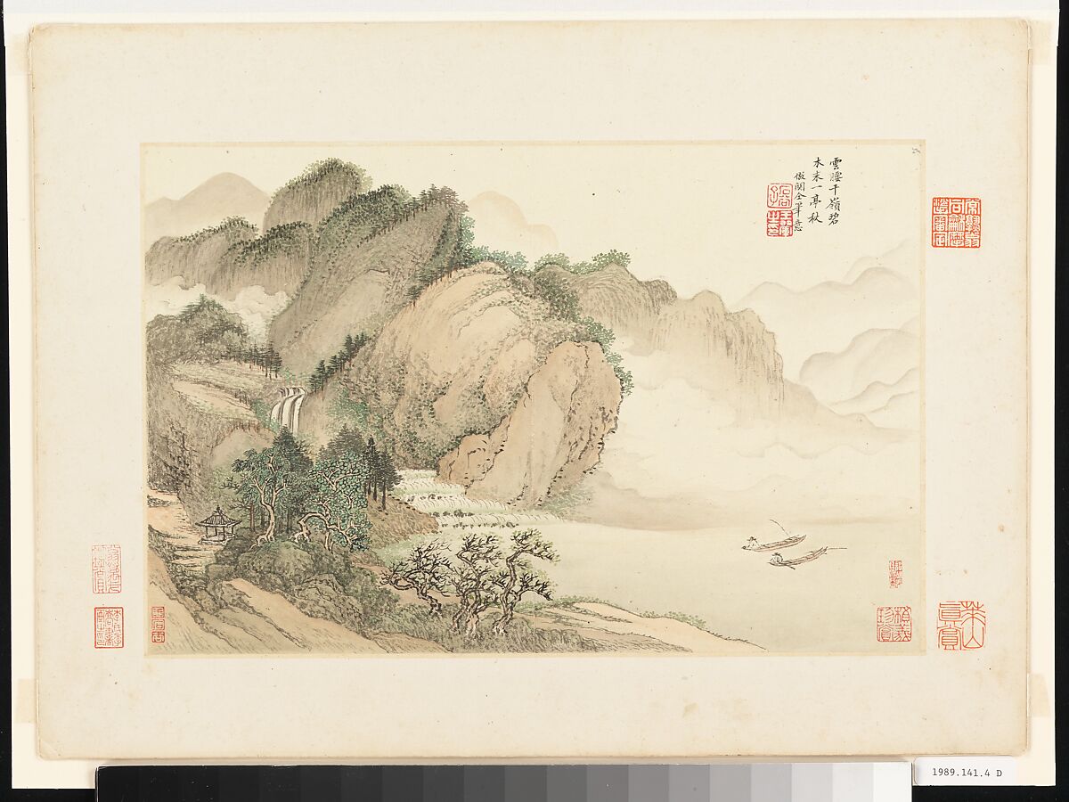 Landscapes after old masters, Wang Hui (Chinese, 1632–1717), Album of twelve leaves; ink and color on paper, China