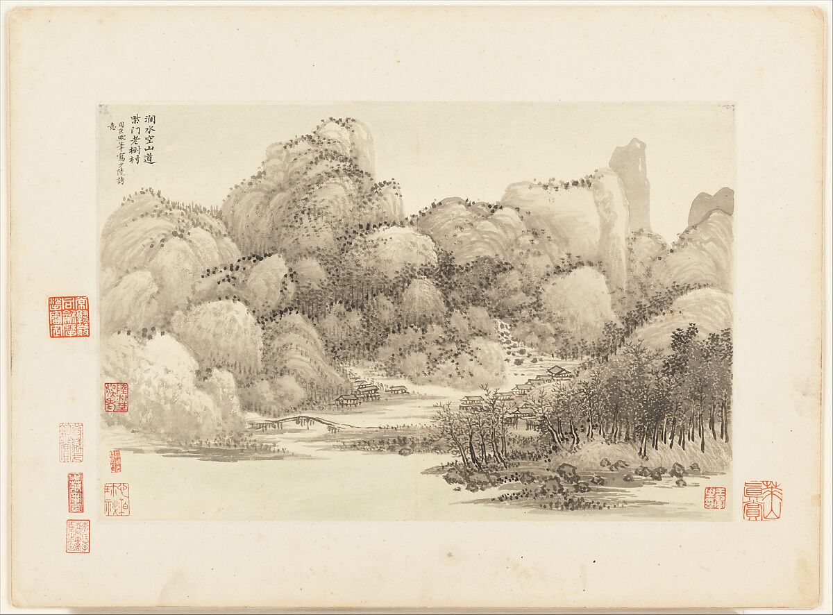 Landscapes after old masters, Wang Hui (Chinese, 1632–1717), Album of twelve leaves; ink and color on paper, China