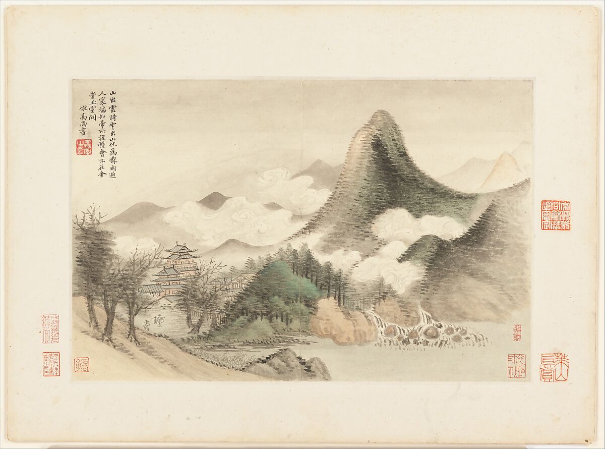 Landscapes after old masters, Wang Hui (Chinese, 1632–1717), Album of twelve leaves; ink and color on paper, China