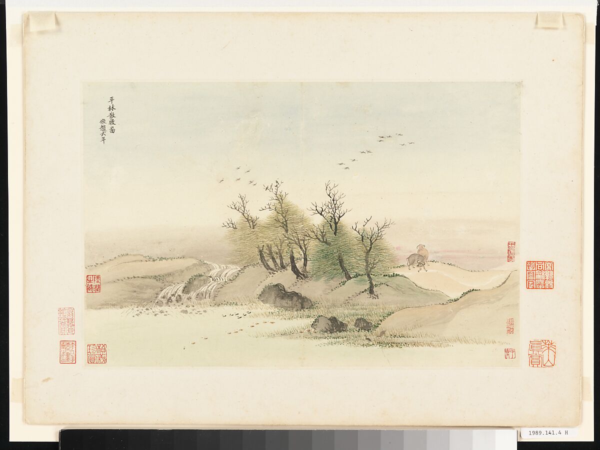 Landscapes after old masters, Wang Hui (Chinese, 1632–1717), Album of twelve leaves; ink and color on paper, China