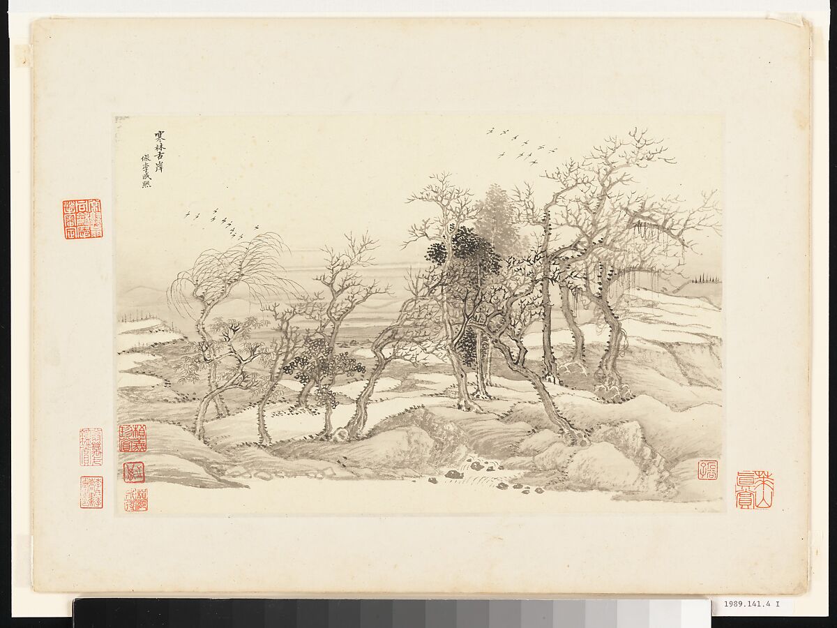 Landscapes after old masters, Wang Hui (Chinese, 1632–1717), Album of twelve leaves; ink and color on paper, China