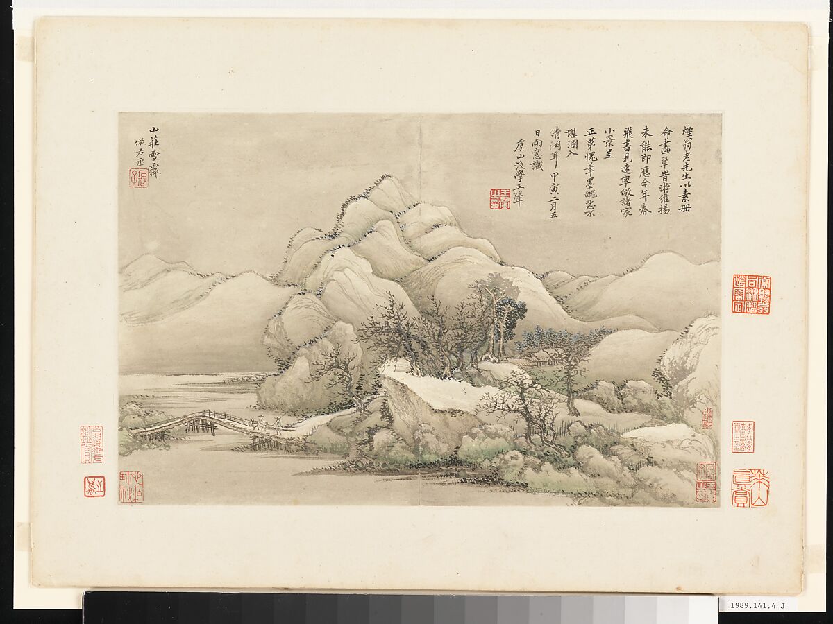 Landscapes after old masters, Wang Hui (Chinese, 1632–1717), Album of twelve leaves; ink and color on paper, China