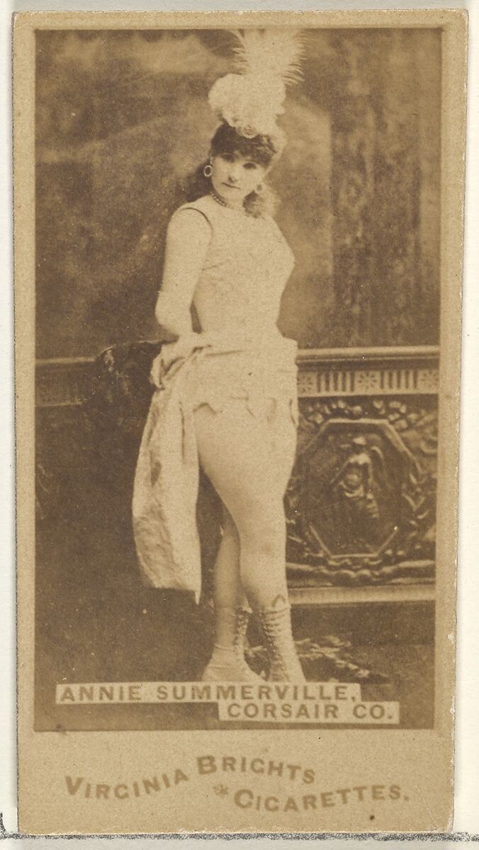 Annie Summerville, Corsair Co., from the Actors and Actresses series (N45, Type 1) for Virginia Brights Cigarettes, Issued by Allen &amp; Ginter (American, Richmond, Virginia), Albumen photograph 