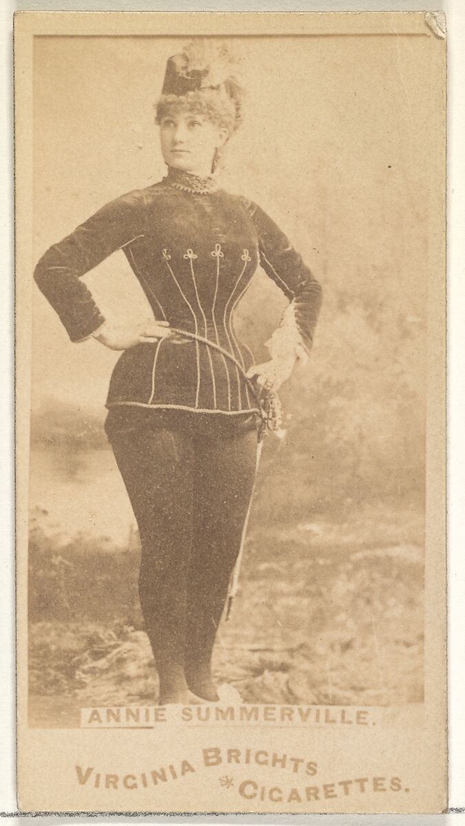 Annie Summerville, from the Actors and Actresses series (N45, Type 1) for Virginia Brights Cigarettes, Issued by Allen &amp; Ginter (American, Richmond, Virginia), Albumen photograph 
