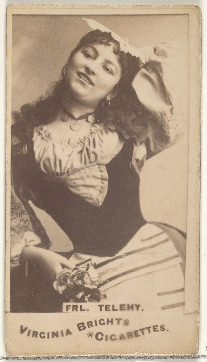Fräulein Telehy, from the Actors and Actresses series (N45, Type 1) for Virginia Brights Cigarettes, Issued by Allen &amp; Ginter (American, Richmond, Virginia), Albumen photograph 