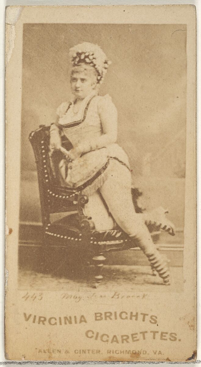 Card 443, from the Actors and Actresses series (N45, Type 1) for Virginia Brights Cigarettes, Issued by Allen &amp; Ginter (American, Richmond, Virginia), Albumen photograph 