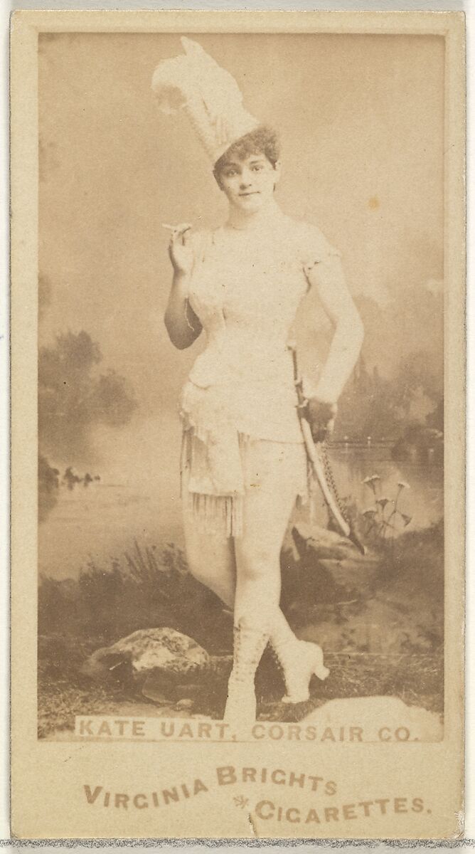 Kate Uart, Corsair Co., from the Actors and Actresses series (N45, Type 1) for Virginia Brights Cigarettes, Issued by Allen &amp; Ginter (American, Richmond, Virginia), Albumen photograph 