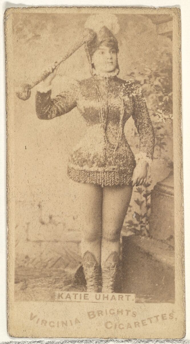 Katie Uhart, from the Actors and Actresses series (N45, Type 1) for Virginia Brights Cigarettes, Issued by Allen &amp; Ginter (American, Richmond, Virginia), Albumen photograph 