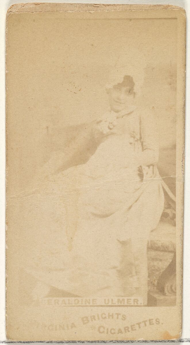 Geraldine Ulmer, from the Actors and Actresses series (N45, Type 1) for Virginia Brights Cigarettes, Issued by Allen &amp; Ginter (American, Richmond, Virginia), Albumen photograph 