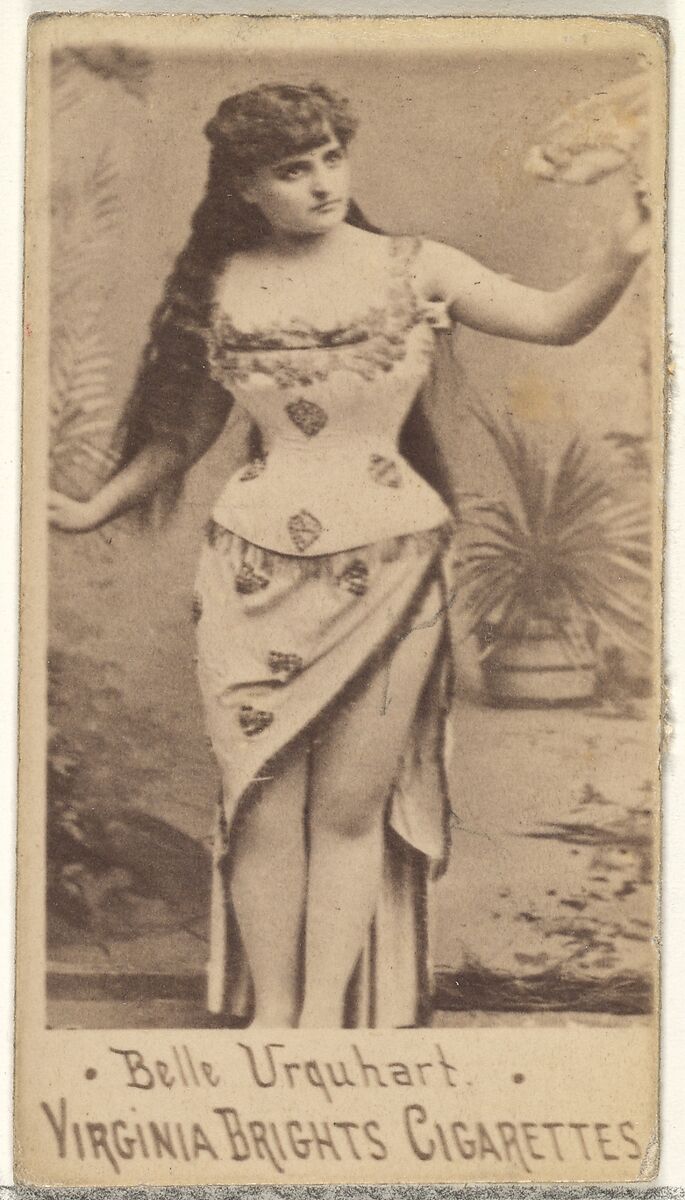 Belle Urquhart, from the Actors and Actresses series (N45, Type 1) for Virginia Brights Cigarettes, Issued by Allen &amp; Ginter (American, Richmond, Virginia), Albumen photograph 