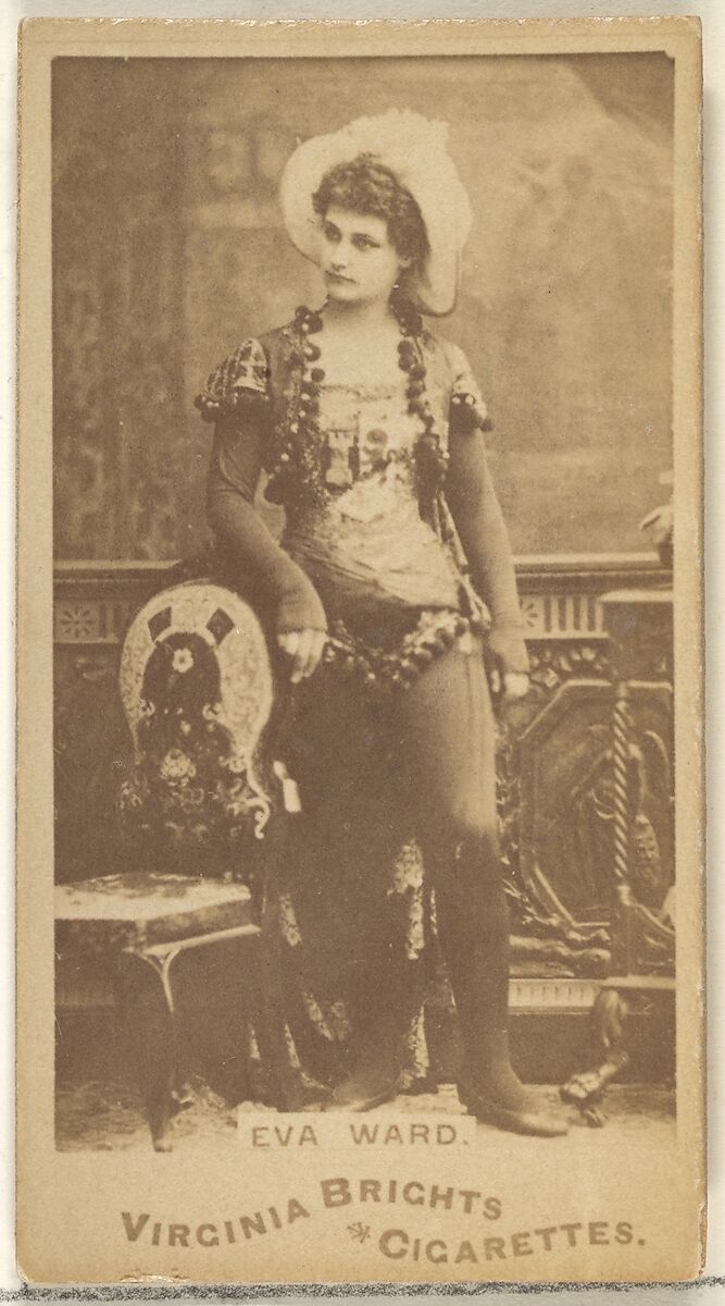 Eva Ward, from the Actors and Actresses series (N45, Type 1) for Virginia Brights Cigarettes, Issued by Allen &amp; Ginter (American, Richmond, Virginia), Albumen photograph 