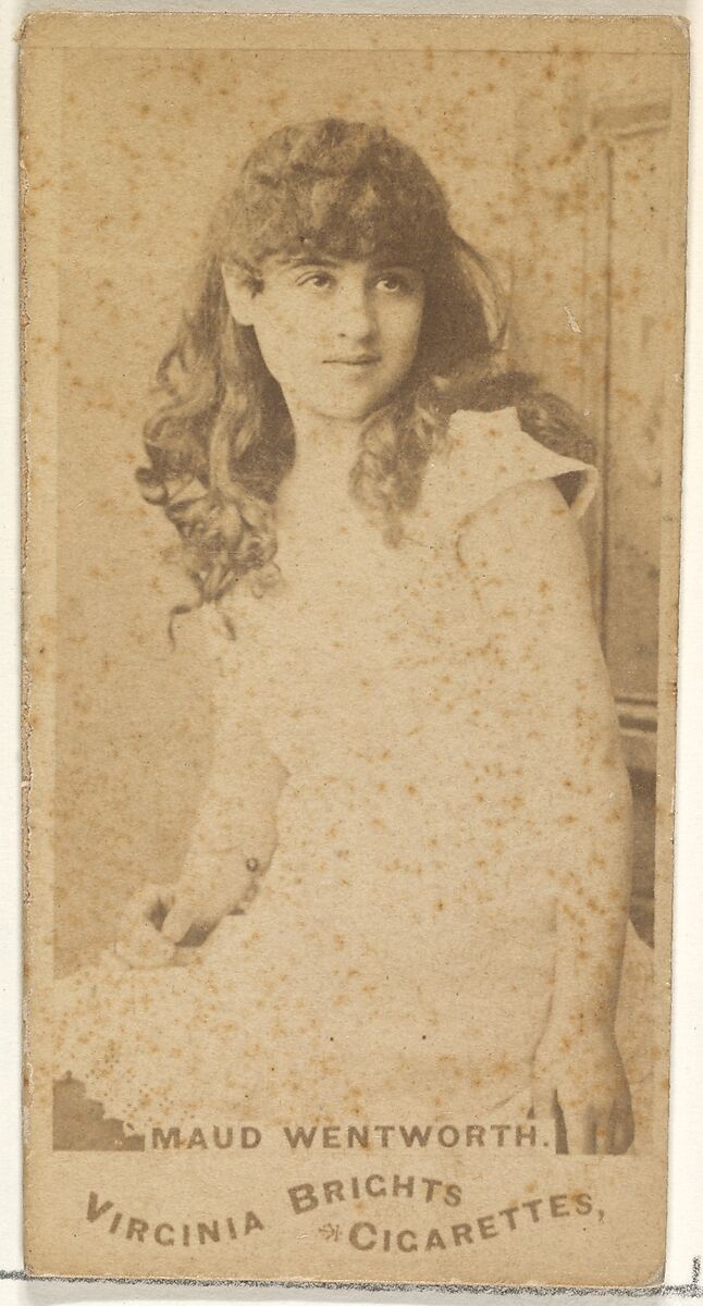 Maud Wentworth, from the Actors and Actresses series (N45, Type 1) for Virginia Brights Cigarettes, Issued by Allen &amp; Ginter (American, Richmond, Virginia), Albumen photograph 