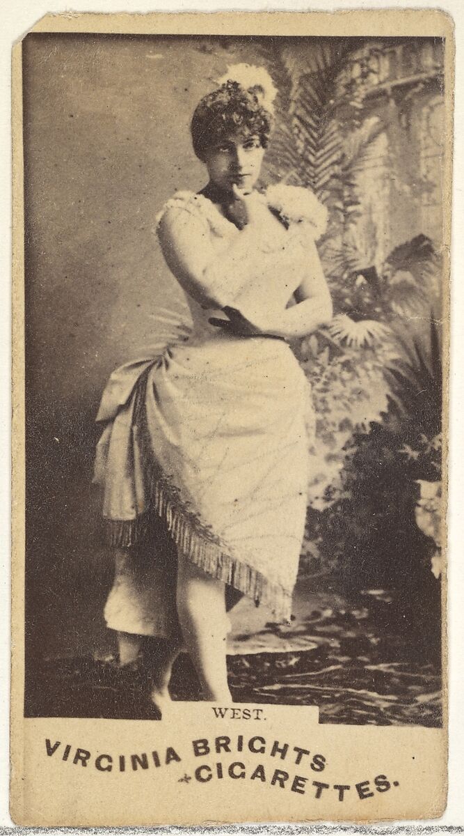 West, from the Actors and Actresses series (N45, Type 1) for Virginia Brights Cigarettes, Issued by Allen &amp; Ginter (American, Richmond, Virginia), Albumen photograph 