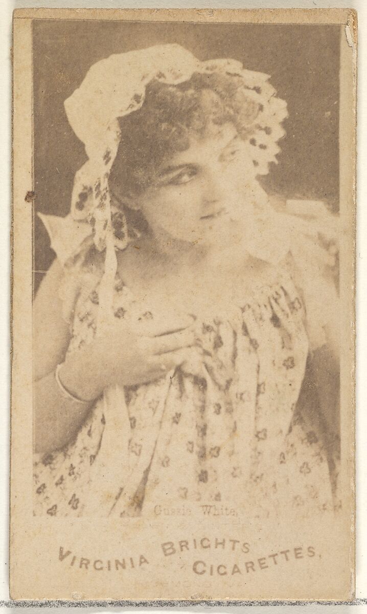 White, from the Actors and Actresses series (N45, Type 1) for Virginia Brights Cigarettes, Issued by Allen &amp; Ginter (American, Richmond, Virginia), Albumen photograph 