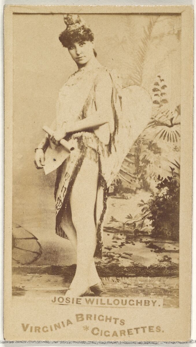 Josie Willoughby, from the Actors and Actresses series (N45, Type 1) for Virginia Brights Cigarettes, Issued by Allen &amp; Ginter (American, Richmond, Virginia), Albumen photograph 