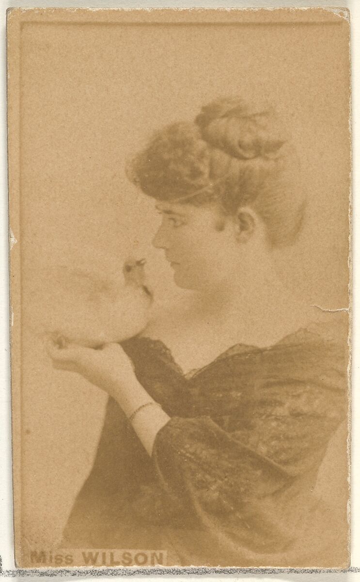 Miss Wilson, from the Actors and Actresses series (N45, Type 1) for Virginia Brights Cigarettes, Issued by Allen &amp; Ginter (American, Richmond, Virginia), Albumen photograph 