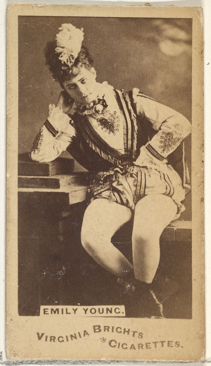 Emily Young, from the Actors and Actresses series (N45, Type 1) for Virginia Brights Cigarettes, Issued by Allen &amp; Ginter (American, Richmond, Virginia), Albumen photograph 