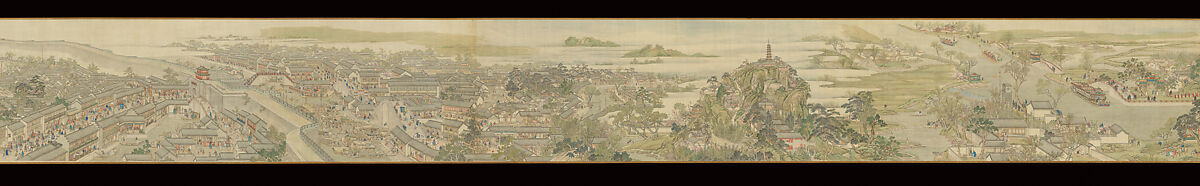 The Qianlong Emperor's Southern Inspection Tour, Scroll Six: Entering Suzhou along the Grand Canal, Xu Yang (Chinese, active ca. 1750–after 1776) and assistants, Handscroll; ink and color on silk, China