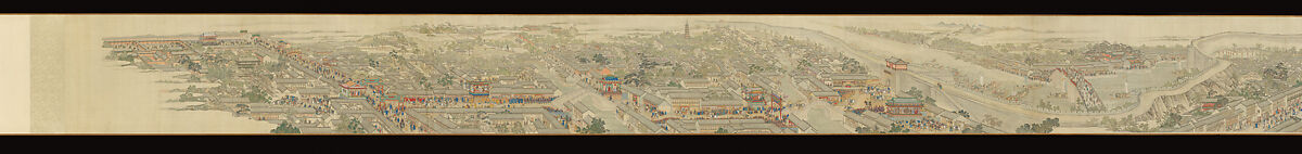 The Qianlong Emperor's Southern Inspection Tour, Scroll Six: Entering Suzhou along the Grand Canal, Xu Yang (Chinese, active ca. 1750–after 1776) and assistants, Handscroll; ink and color on silk, China