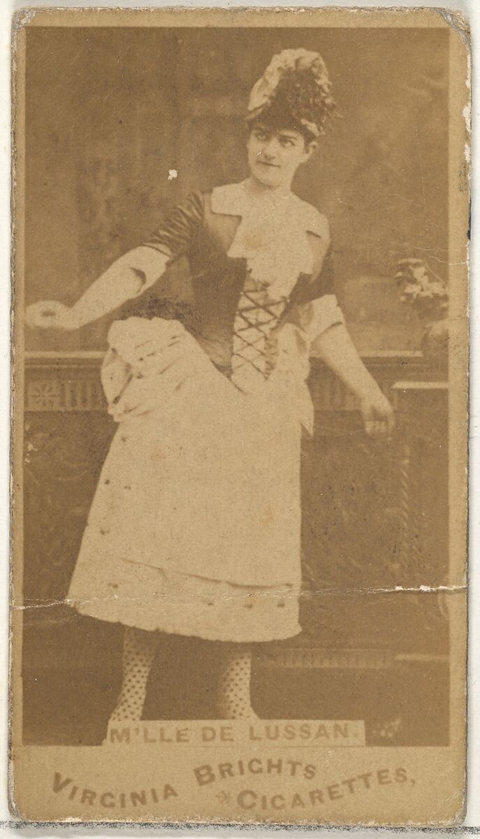 M'lle de Lussan, from the Actors and Actresses series (N45, Type 1) for Virginia Brights Cigarettes, Issued by Allen &amp; Ginter (American, Richmond, Virginia), Albumen photograph 
