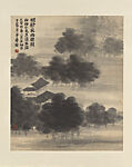 Lamp-lit Pavilion on a Rainy Night, Qi Baishi  Chinese, Hanging scroll; ink and color on paper, China
