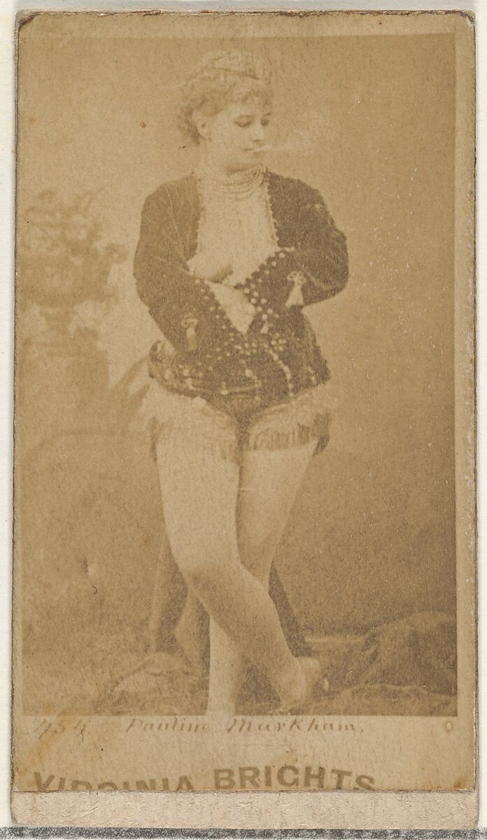 Card 454, Pauline Markham, from the Actors and Actresses series (N45, Type 1) for Virginia Brights Cigarettes, Issued by Allen &amp; Ginter (American, Richmond, Virginia), Albumen photograph 