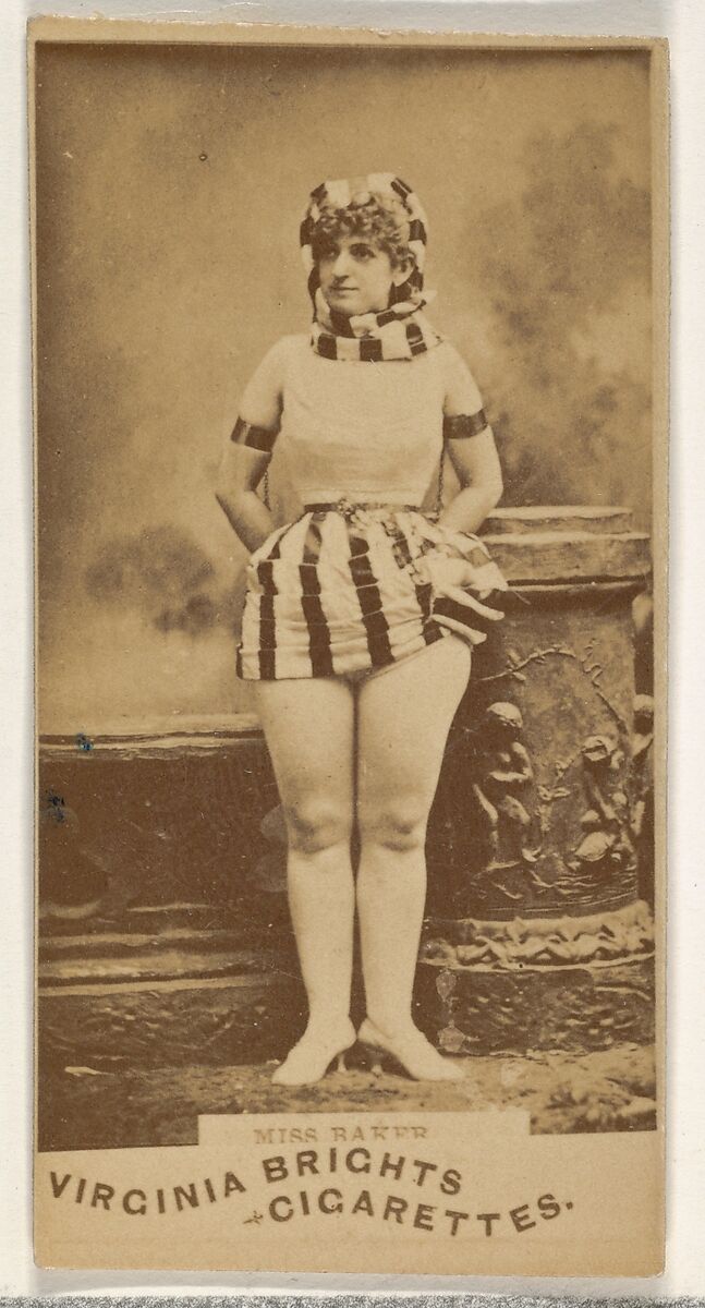 Miss Baker, from the Actors and Actresses series (N45, Type 1) for Virginia Brights Cigarettes, Issued by Allen &amp; Ginter (American, Richmond, Virginia), Albumen photograph 