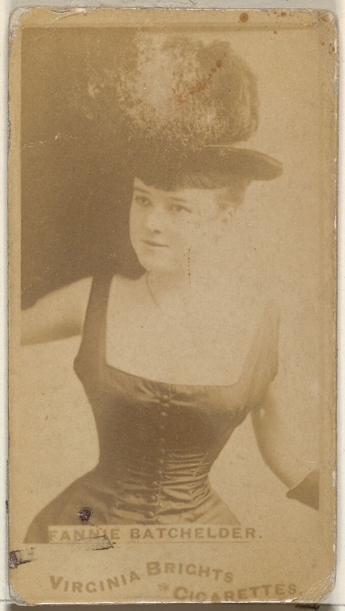 Fannie Batchelder, from the Actors and Actresses series (N45, Type 1) for Virginia Brights Cigarettes, Issued by Allen &amp; Ginter (American, Richmond, Virginia), Albumen photograph 