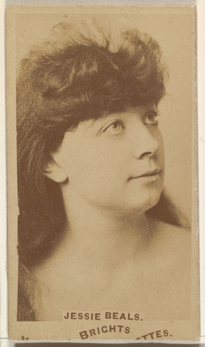 Jessie Beals, from the Actors and Actresses series (N45, Type 1) for Virginia Brights Cigarettes, Issued by Allen &amp; Ginter (American, Richmond, Virginia), Albumen photograph 