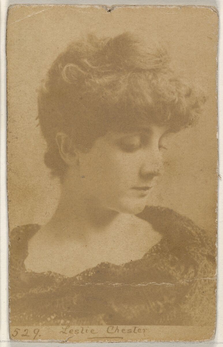 Card 529, Leslie Chester, from the Actors and Actresses series (N45, Type 1) for Virginia Brights Cigarettes, Issued by Allen &amp; Ginter (American, Richmond, Virginia), Albumen photograph 