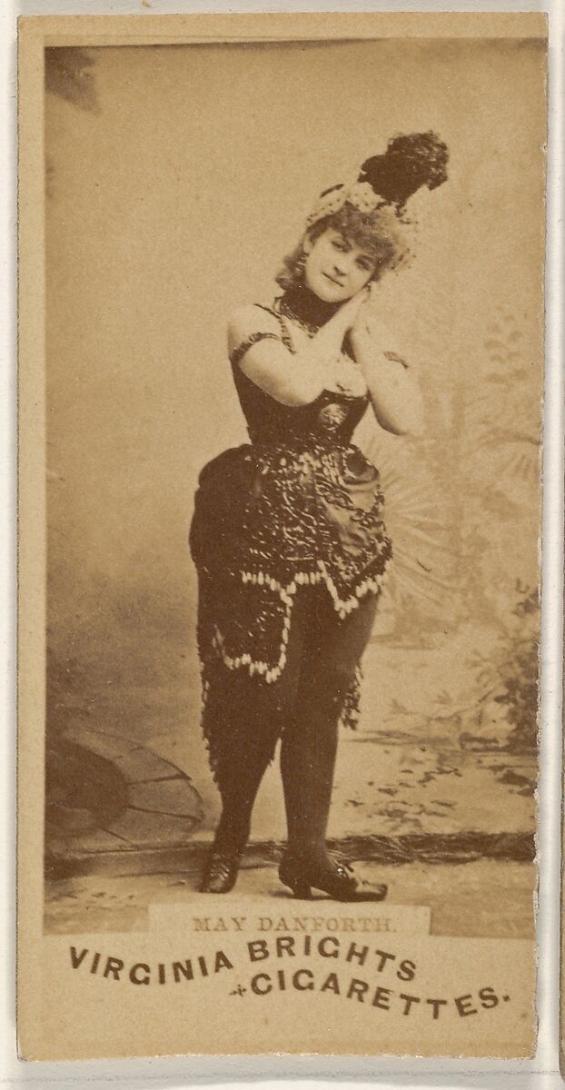 May Danforth, from the Actors and Actresses series (N45, Type 1) for Virginia Brights Cigarettes, Issued by Allen &amp; Ginter (American, Richmond, Virginia), Albumen photograph 