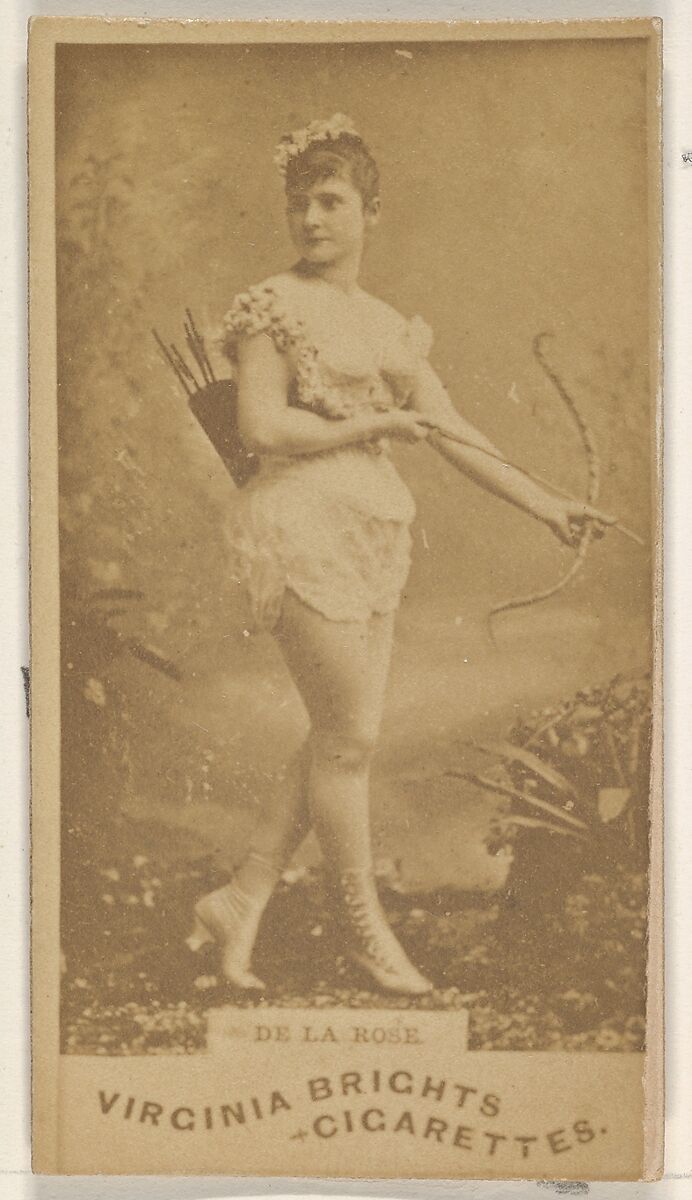 De La Rose, from the Actors and Actresses series (N45, Type 1) for Virginia Brights Cigarettes, Issued by Allen &amp; Ginter (American, Richmond, Virginia), Albumen photograph 