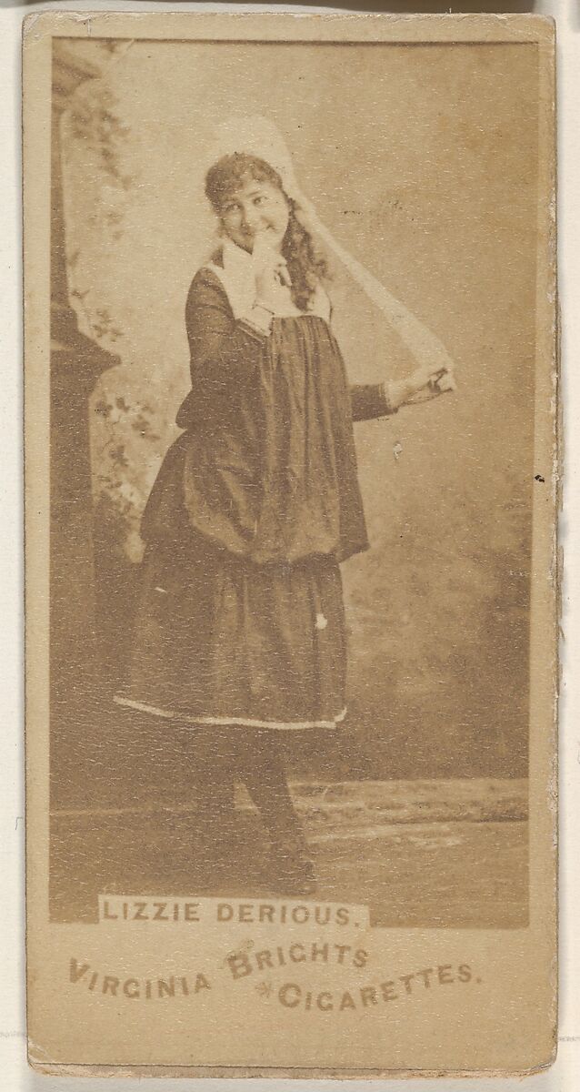 Lizzie Derious, from the Actors and Actresses series (N45, Type 1) for Virginia Brights Cigarettes, Issued by Allen &amp; Ginter (American, Richmond, Virginia), Albumen photograph 
