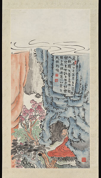 Buddha of Longevity, Li Ruiqing (Chinese, 1867–1920), Hanging scroll; ink and color on paper, China 