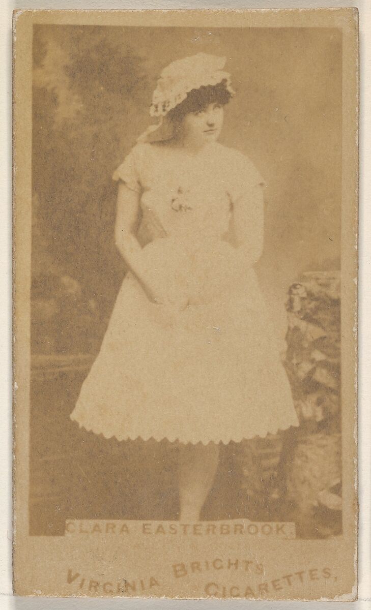 Clara Easterbrook, from the Actors and Actresses series (N45, Type 1) for Virginia Brights Cigarettes, Issued by Allen &amp; Ginter (American, Richmond, Virginia), Albumen photograph 