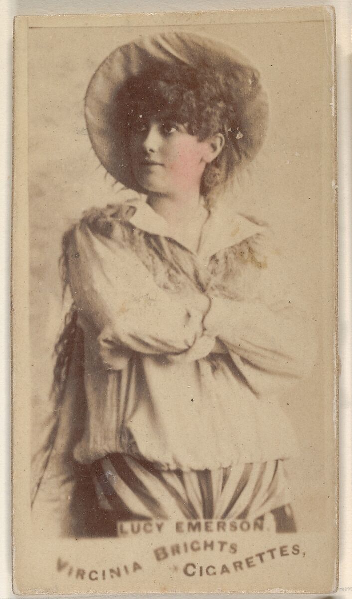 Lucy Emerson, from the Actors and Actresses series (N45, Type 1) for Virginia Brights Cigarettes, Issued by Allen &amp; Ginter (American, Richmond, Virginia), Albumen photograph 