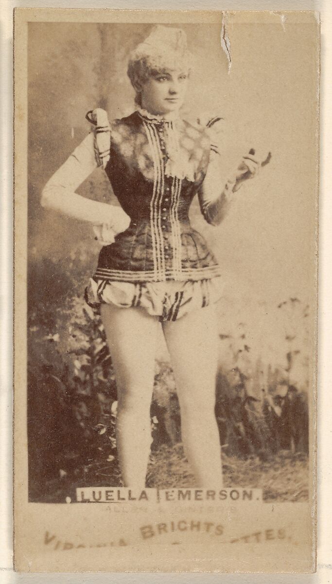 Luella Emerson, from the Actors and Actresses series (N45, Type 1) for Virginia Brights Cigarettes, Issued by Allen &amp; Ginter (American, Richmond, Virginia), Albumen photograph 