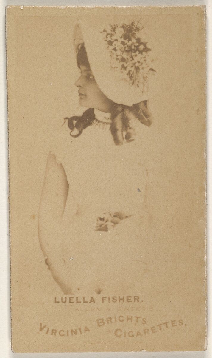 Luella Fisher, from the Actors and Actresses series (N45, Type 1) for Virginia Brights Cigarettes, Issued by Allen &amp; Ginter (American, Richmond, Virginia), Albumen photograph 