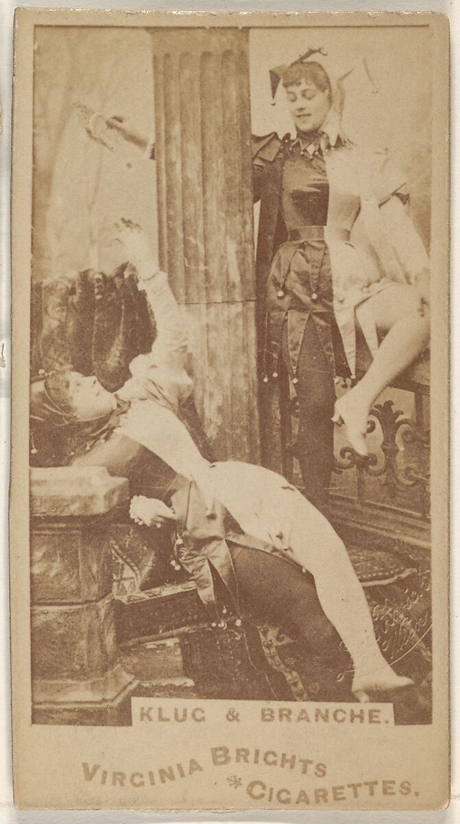Klug and Branche, from the Actors and Actresses series (N45, Type 1) for Virginia Brights Cigarettes, Issued by Allen &amp; Ginter (American, Richmond, Virginia), Albumen photograph 
