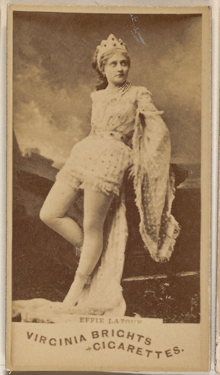 Effie Latour, from the Actors and Actresses series (N45, Type 1) for Virginia Brights Cigarettes, Issued by Allen &amp; Ginter (American, Richmond, Virginia), Albumen photograph 