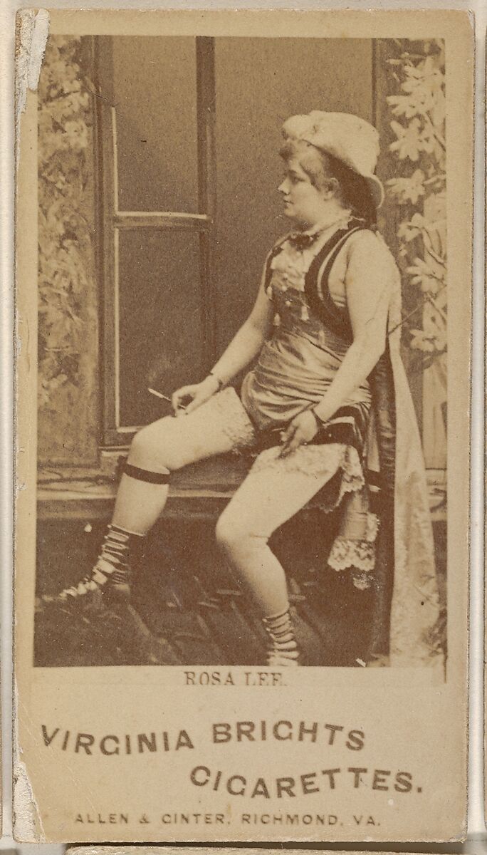 Rosa Lee, from the Actors and Actresses series (N45, Type 1) for Virginia Brights Cigarettes, Issued by Allen &amp; Ginter (American, Richmond, Virginia), Albumen photograph 