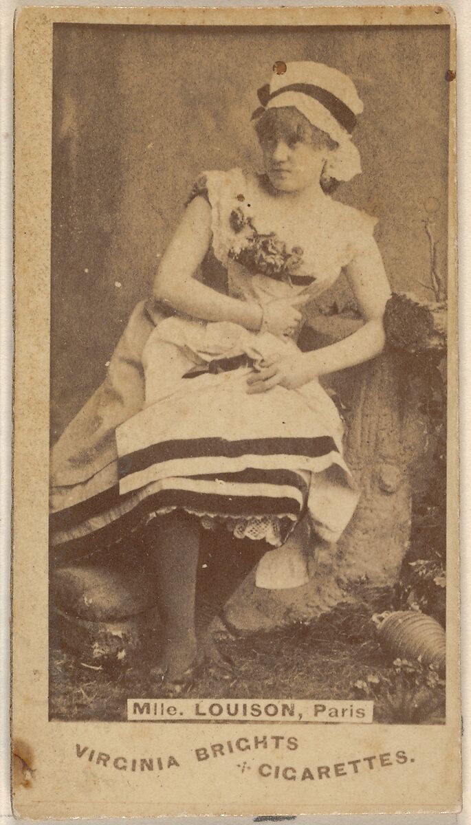 Mlle. Louison, Paris, from the Actors and Actresses series (N45, Type 1) for Virginia Brights Cigarettes, Issued by Allen &amp; Ginter (American, Richmond, Virginia), Albumen photograph 
