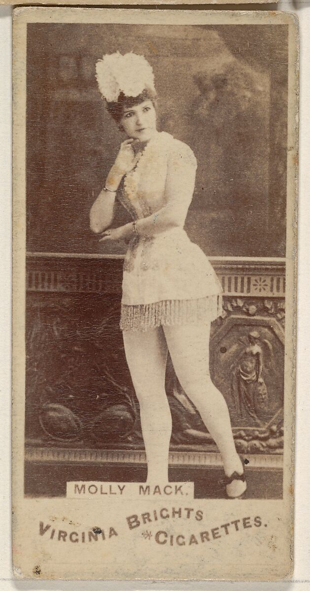 Molly Mack, from the Actors and Actresses series (N45, Type 1) for Virginia Brights Cigarettes, Issued by Allen &amp; Ginter (American, Richmond, Virginia), Albumen photograph