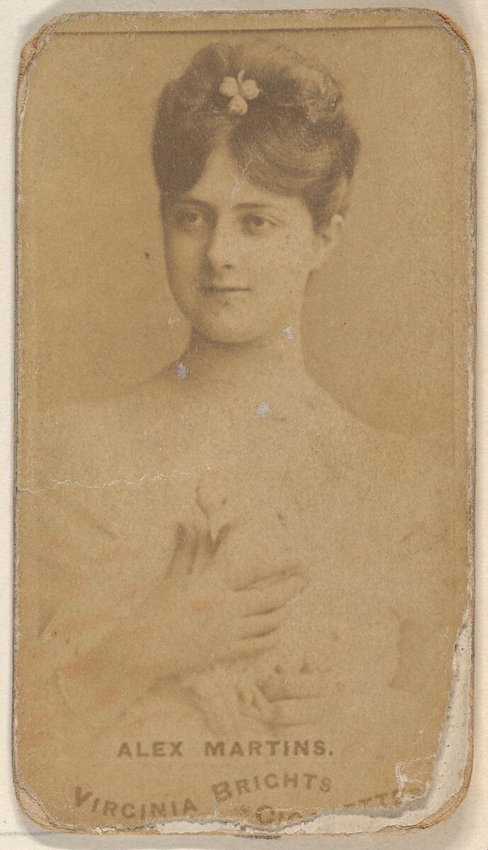 Alex Martins, from the Actors and Actresses series (N45, Type 1) for Virginia Brights Cigarettes, Issued by Allen &amp; Ginter (American, Richmond, Virginia), Albumen photograph 