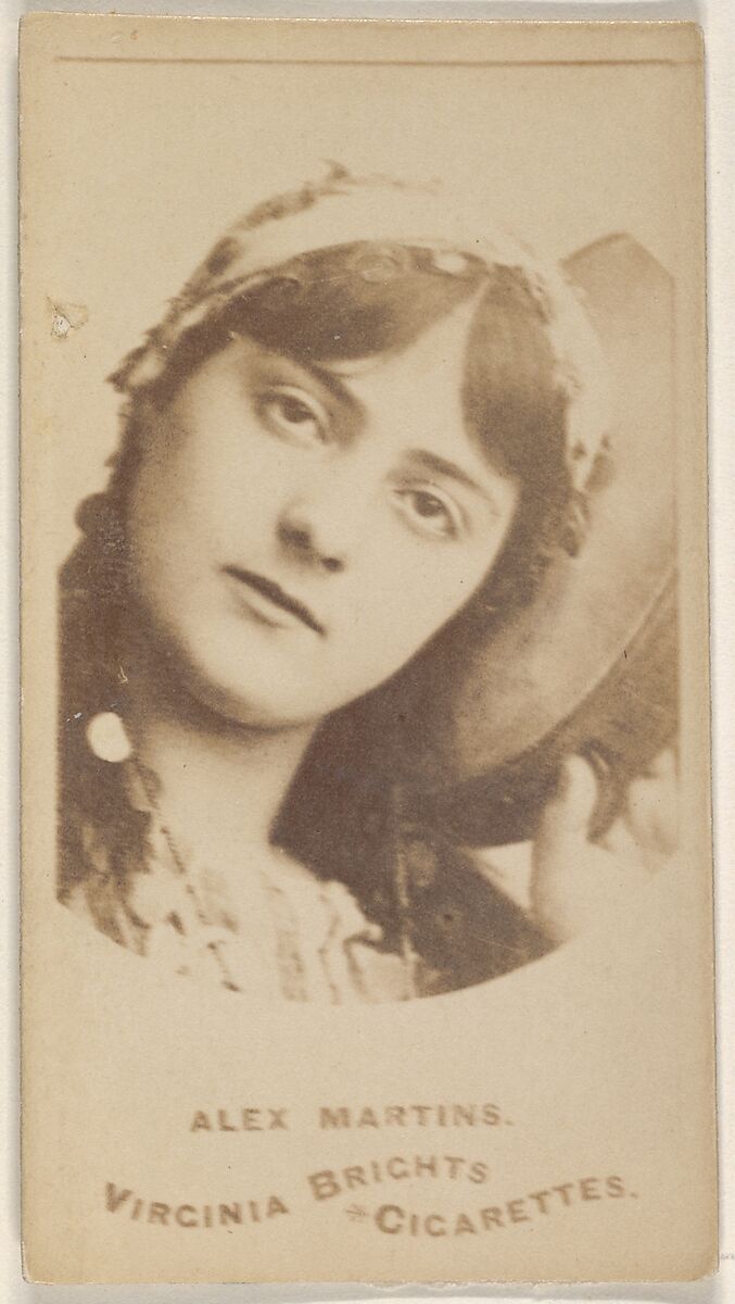 Alex Martins, from the Actors and Actresses series (N45, Type 1) for Virginia Brights Cigarettes, Issued by Allen &amp; Ginter (American, Richmond, Virginia), Albumen photograph 