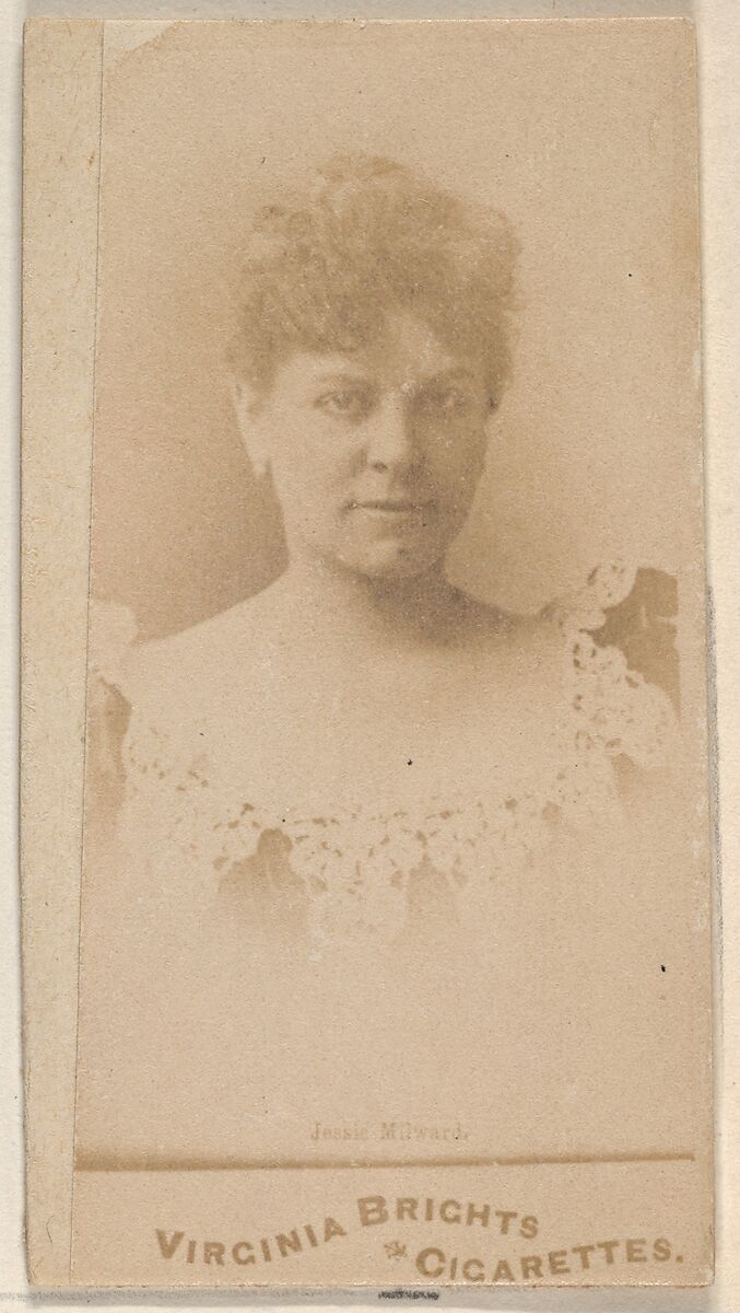 Jessie Milward, from the Actors and Actresses series (N45, Type 1) for Virginia Brights Cigarettes, Issued by Allen &amp; Ginter (American, Richmond, Virginia), Albumen photograph 
